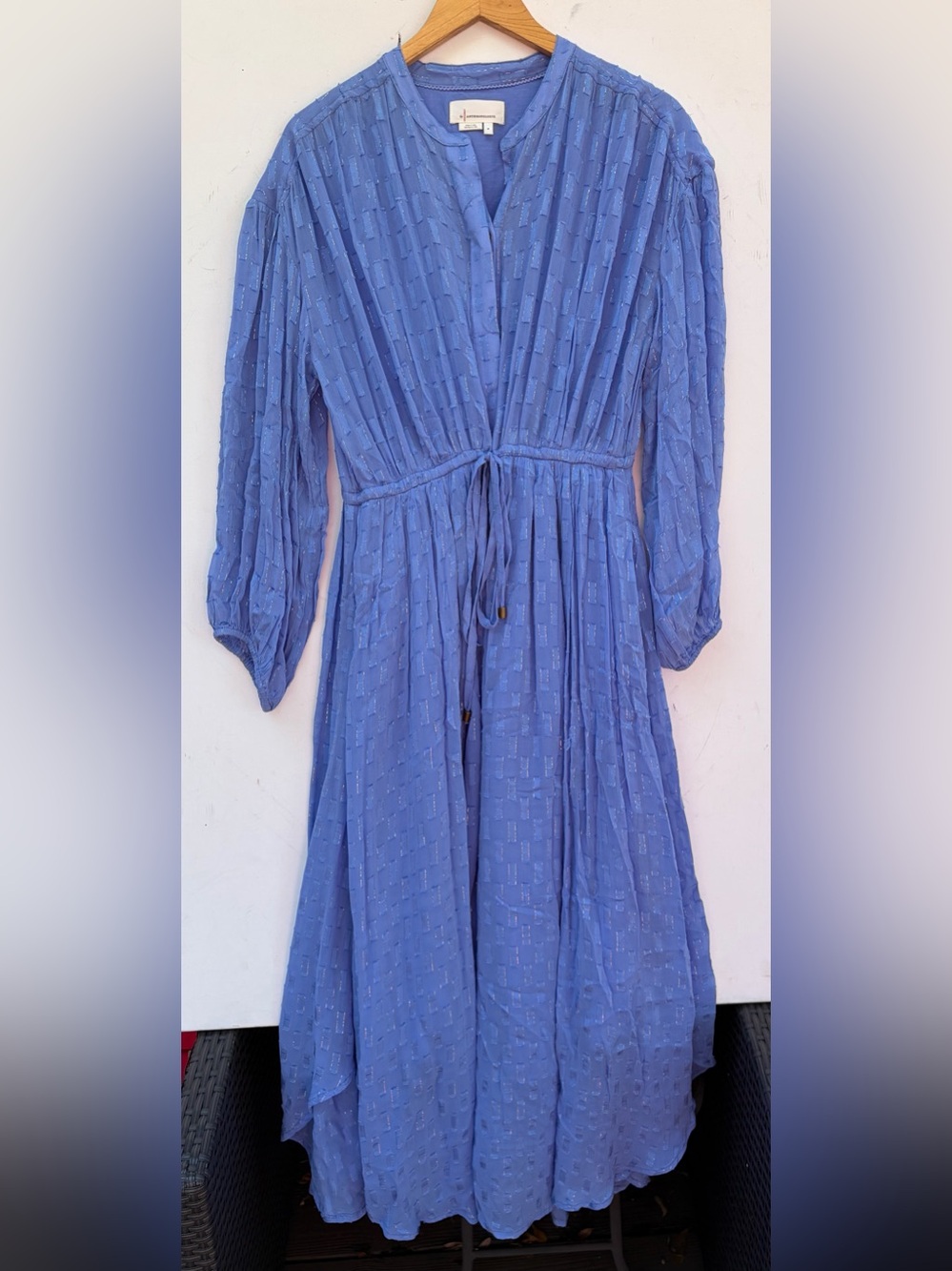 Anthropologie Allene Shimmery Midi Dress